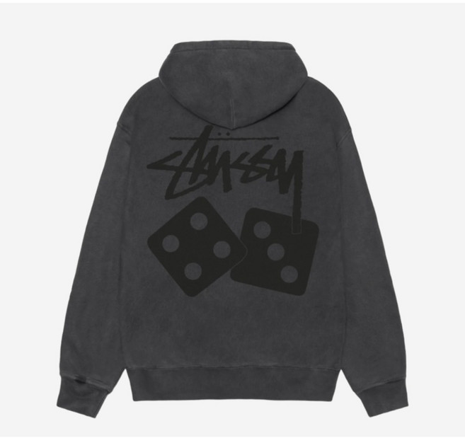 캐치트렌디 스투시 다이스 피그먼트 다이드 후드 블랙 1925077