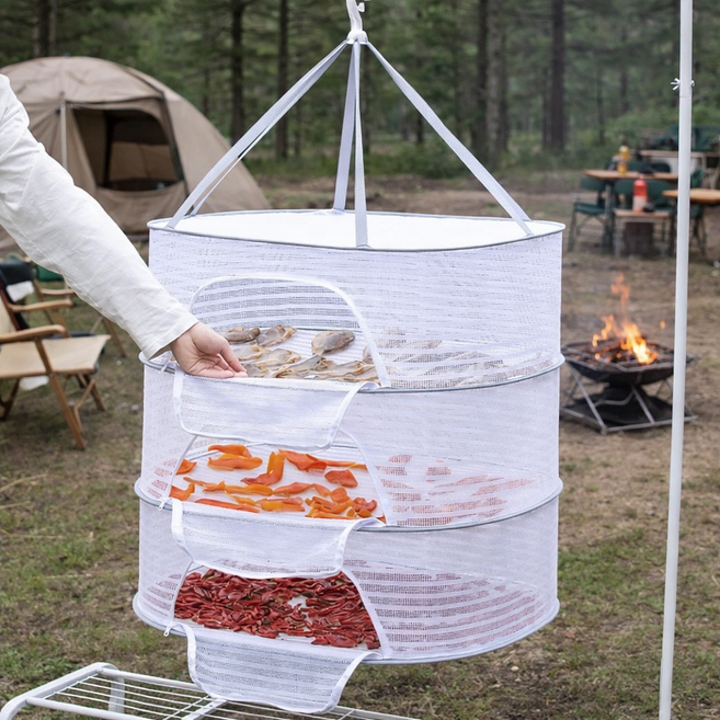 그로우맵 캠핑 접이식 3단 식기 건조망
