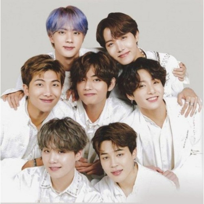 DIY 보석십자수 연예인 BTS 방탄소년단 전체수 MH22-0618346, 40*40cm, 원형비즈, 1개