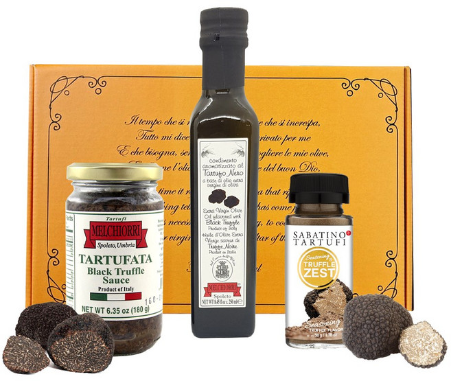 이탈리아 트러플 명가 멜끼어리 & 사바티노 타르투피 프리미엄 고함량 블랙 트러플 3종(올리브오일/소스/시즈닝) 세트, 1개, 250ml
