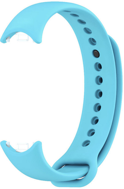 샤오미 미밴드10 미밴드9 미밴드8 컬러 스트랩 실리콘 TPU 17가지 색상 샤오미 스마트밴드 10 9 8 호환 시계줄, 블루, 1개