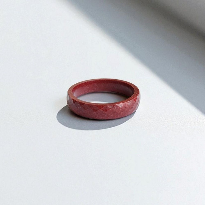 경면주사 자금사 패션 비즈 원석반지 실반지 애끼반지 애끼링 싱글링 여자반지 불교 복 행운 삼재 액막이 rit94506rH