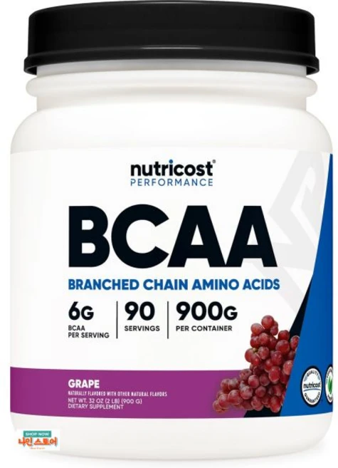 뉴트리코스트 BCAA 파우더포도 90인분 최적 211 비율 비 미국내수, 1개, 900g - 쿠팡