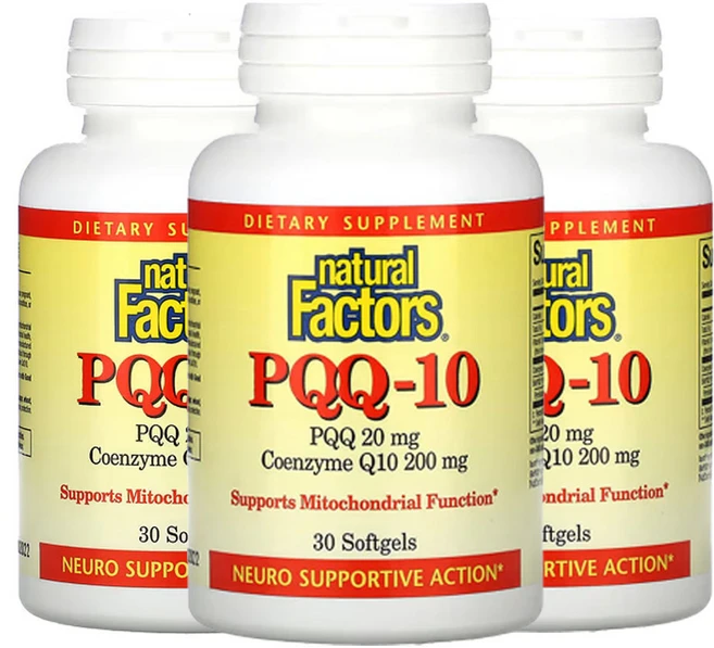 네츄럴팩터스 PQQ-10 PQQ 20mg CoQ10 200mg 소프트젤 30 정, 30정, 3개 - 쿠팡