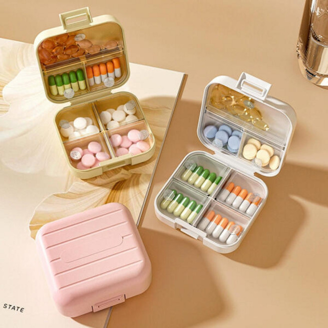 아트박스/메모텍 메모텍 멀티 미니 캐리어 휴대용 알약 케이스, 핑크