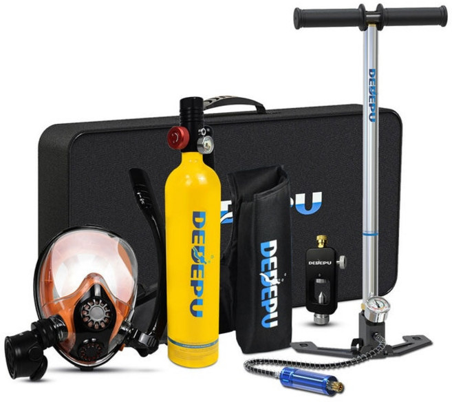 스쿠버 다이빙 마스크 콤비네이션 산소 스노클링 휴대용 폐 15-25 분 미만 1L, 04 S5000PLUS-D Yellow