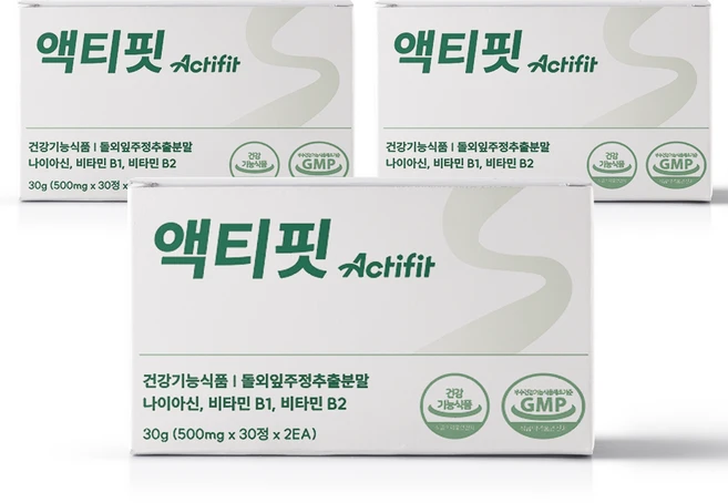 인디드바이오 액티핏 돌외잎 체지방감소 복부지방감소 건강기능식품 3개월분, 3박스, 60정 - 쿠팡