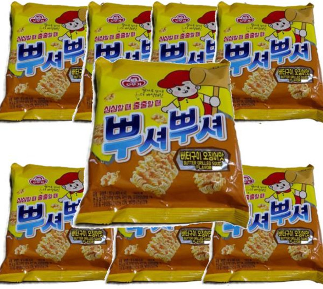 오뚜기 뿌셔뿌셔 버터구이오징어맛 90g 8개, 9세트