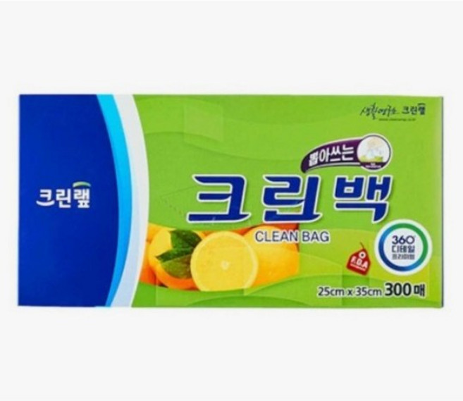 크린랲 뽑아쓰는일회용 비닐팩 국물백 25X35cm 300매 중, 1개