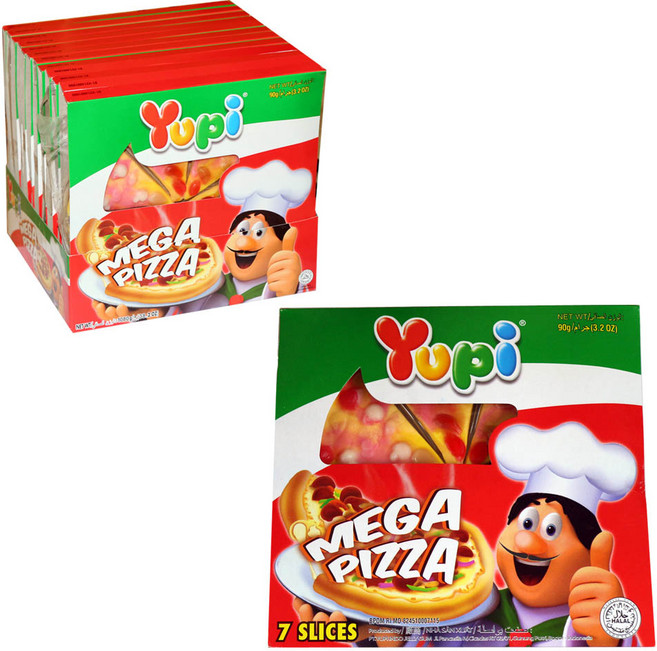 YUPI 메가피자젤리, 90g, 12개
