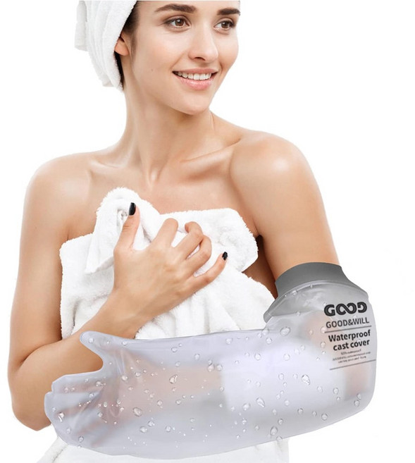 굿앤윌 깁스방수커버 네임펜, 성인용 팔 소, 1개, 투명