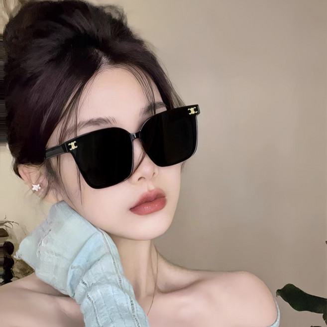新款奶白色大框墨鏡女遮陽防曬太陽眼鏡百搭太陽鏡