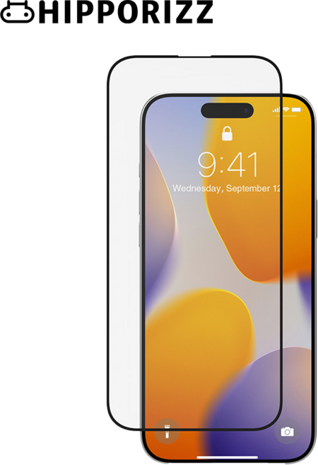 Hipporizz Zircon 9H 鋼化玻璃保護貼 適用於 iPhone 16 系列, 1個