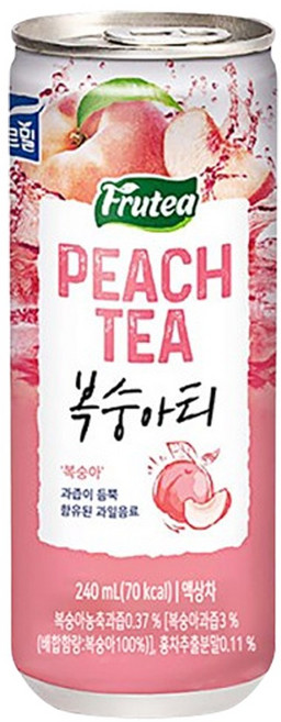 푸르밀복숭아티 240mlx30캔+30캔(총60캔)/캔음료, 복숭아티 240mlx30캔+30캔(총60캔)/캔음료