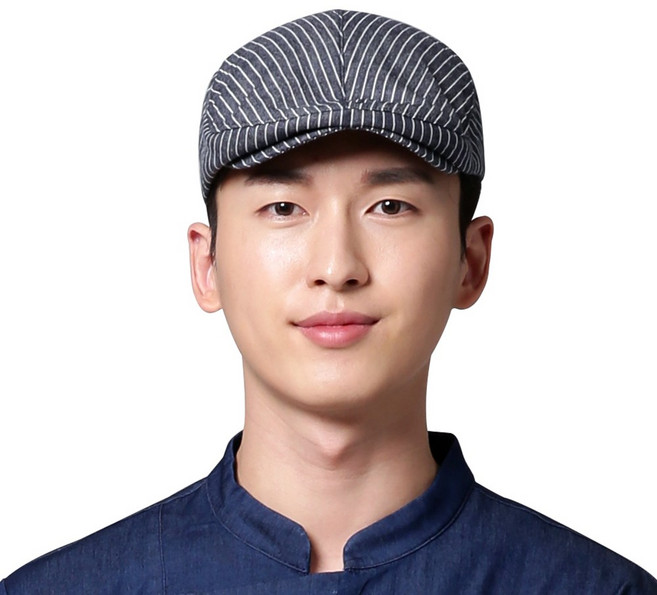 인폼 네이비줄 밴딩 헌팅캡 바리스타 카페 주방 서빙