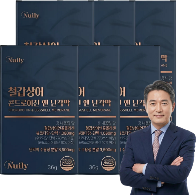 [12개이상 구매시 관절엔 난각막 DEM 증정] 난각막 콘드로이친 식약청인증, 6개, 60정