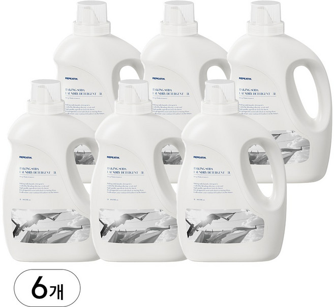 리피트인 베이킹소다 대용량 액상세제 본품, 6개, 3L