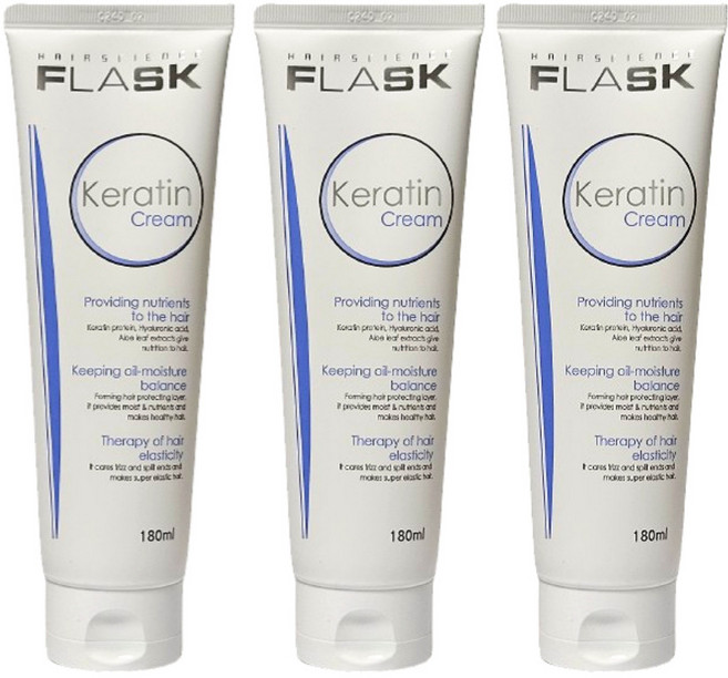 플라스크 케라틴 크림 3개, 180ml