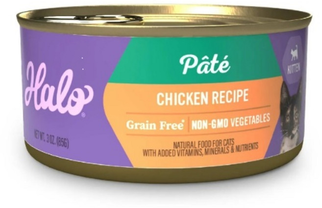 Halo 嘿囉 幼貓無穀雞肉貓咪主食罐 3盎司, 85g, 12個, 混合口味