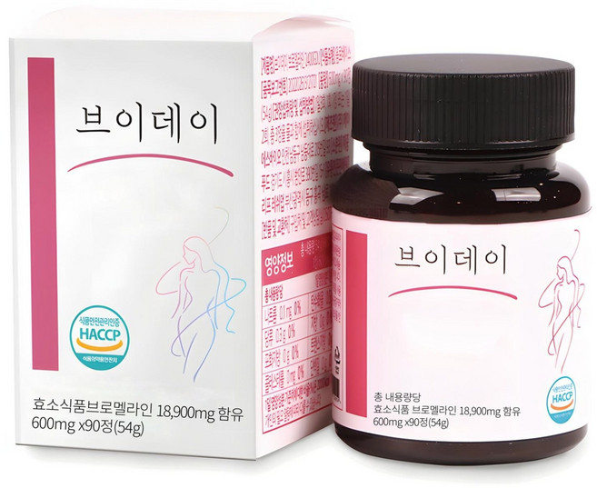 브이데이 브로멜라인 고함량 600mg 90정, 1개