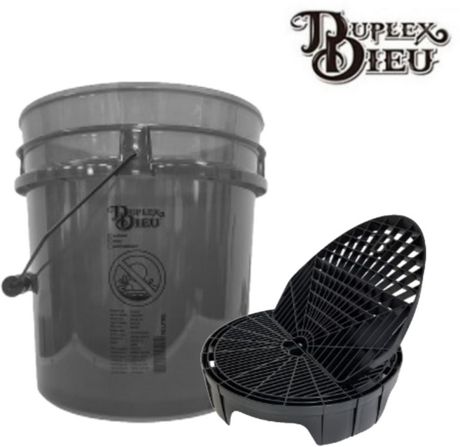 듀플렉스 듀 세차 버킷(18L) & 그릿가드(더트가드+워시보드 결합형) 세트, 1세트