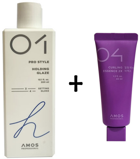 아모스 홀딩 글레이즈 + 컬링에센스미니, 1개, 300ml