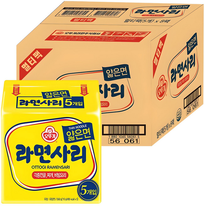 오뚜기 라면사리 얇은면 110g, 40개