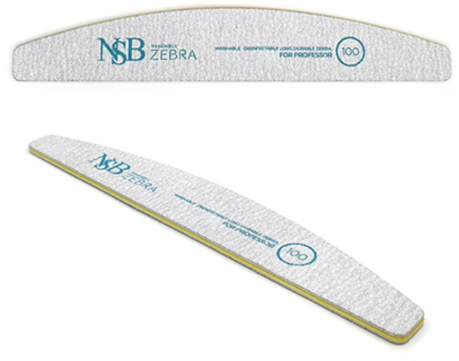 엔썸블 양면 지브라 네일파일, 1개, 100Grit