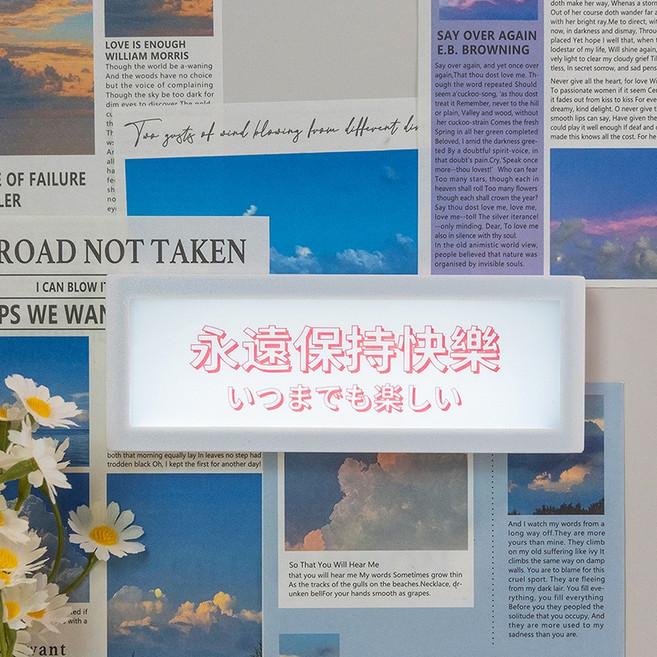 CAPIBALA 卡皮巴拉 裝飾小夜燈 氛圍燈, 永遠保持快樂15X5X4CM