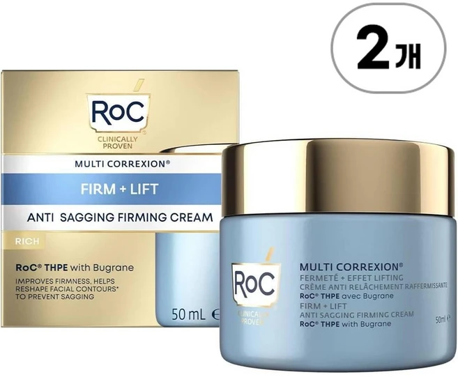 록 멀티 코렉션 펌 + 리프트 리치 크림 RoC Multi Correxion Firm + Lift Rich Cream 50ml, 2개 - 쿠팡