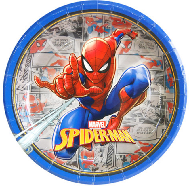 피플스파티 마블 캐릭터 파티접시 어벤져스 18cm, 18개, 1세트