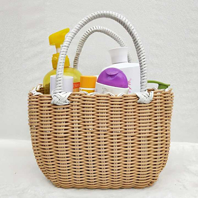 파티모스피어 피크닉바구니 피크닉바스켓 수영목욕가방, 밝은갈색