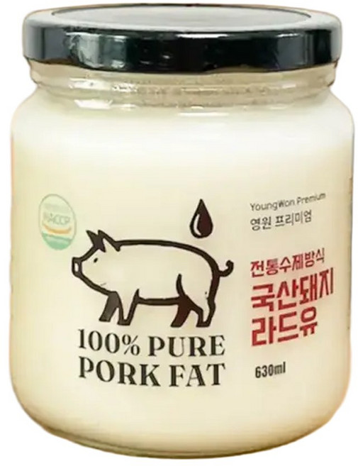 라드유 라드 식용류 요리유 돈지 돼지기름 100, 1개, 1ml