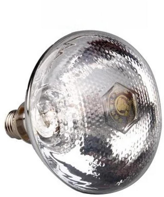 가금류 가열 램프 번식 전구 애완 동물 부화기 병아리 히터, 1개, 2. White Pockmark / B. 100W