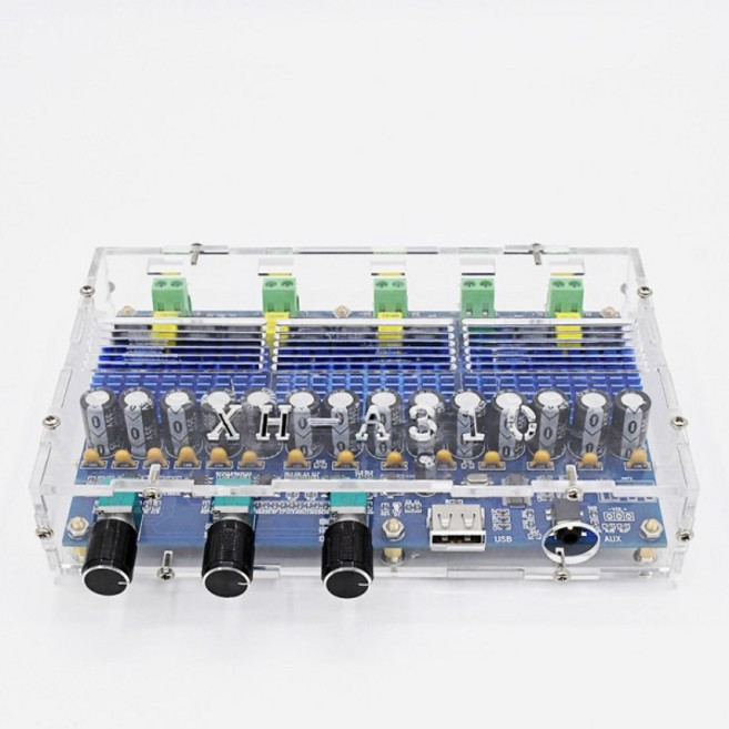 디지털 파워 스테레오 앰프 보드 듀얼 베이스 서브우퍼 AMP 모듈 A310 블루투스 5.0 D2 4 채널 x +, 01 XH-A310