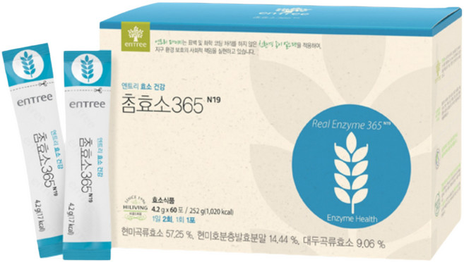 [리빙웰] 하이리빙 참효소 365 60포 국내산 현미와 대두를 주원료로 발효, 60개, 4.2g