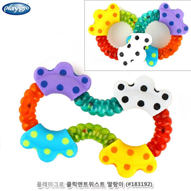 흔들면 트위스트 딸랑이 백일선물 100일아기선물 유아선물 유아용장난감 베이비장난감, 1개