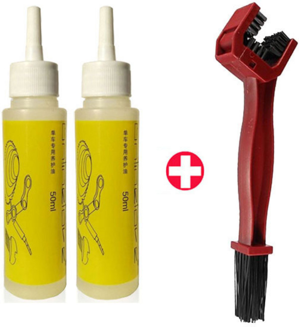 make speed 자전거오일2P + 자전거체인 청소솔1P 세트, 1세트