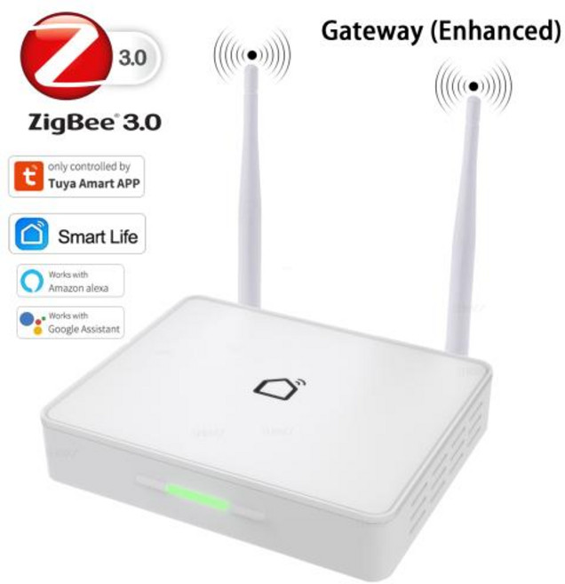 강화된 강력한 신호 RJ45가 있는 Tuya Zigbee 3.0 스마트 홈 허브 모뎀 여러 층에서 작동 Smart Life 앱 원키 교체 Alexa 및 Google과 호환., 5V, 1)lan gateway