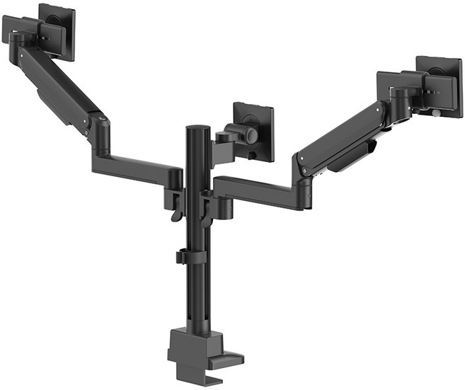 엔산마운트 FM25356S 슬라이더 헤드 트리플 모니터암 모니터거치대 모듈러암 커스터마이징, 블랙, 1개