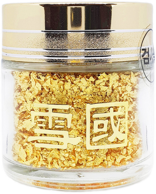 설국 식용금 식용금가루 눈꽃 400mg~!! 먹는금 케익데코~!! 분위기 업~!! 대나무 젓가락 솔 증정~!!, 0.4g, 1개