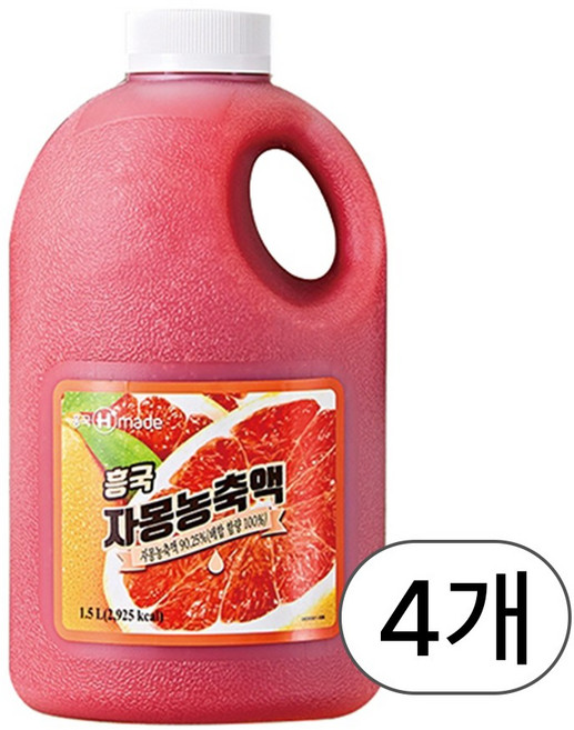 흥국 자몽농축액 1.5L, 4개
