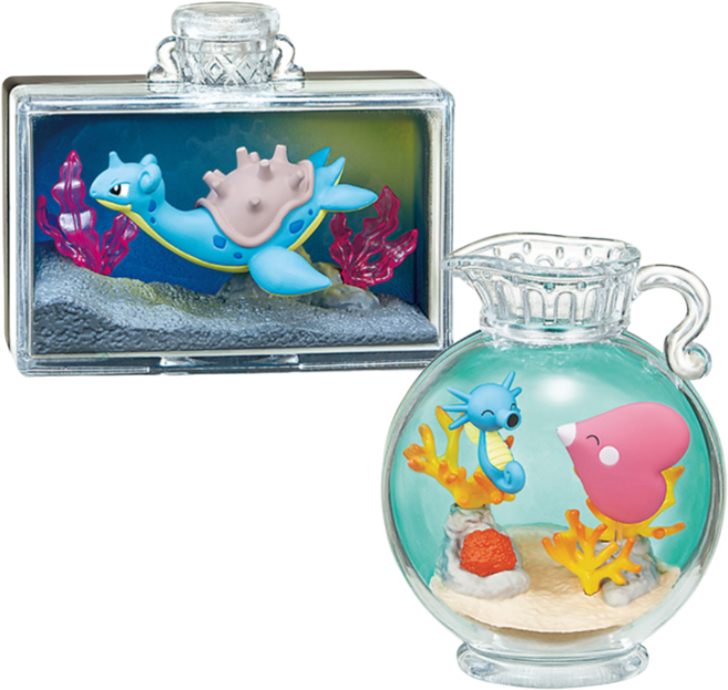 포켓몬스터 피규어 아쿠아보틀2 라프라스 사랑동이 쏘드라, 1세트