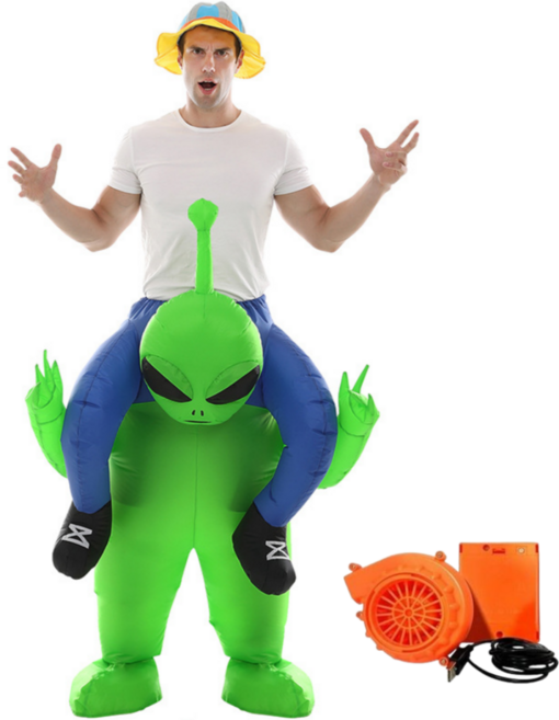 더루비샵 에어슈트 할로윈 코스프레의상 공룡풍선옷, 1개, L(키150-190) 외계인 익스프레스 에어슈트