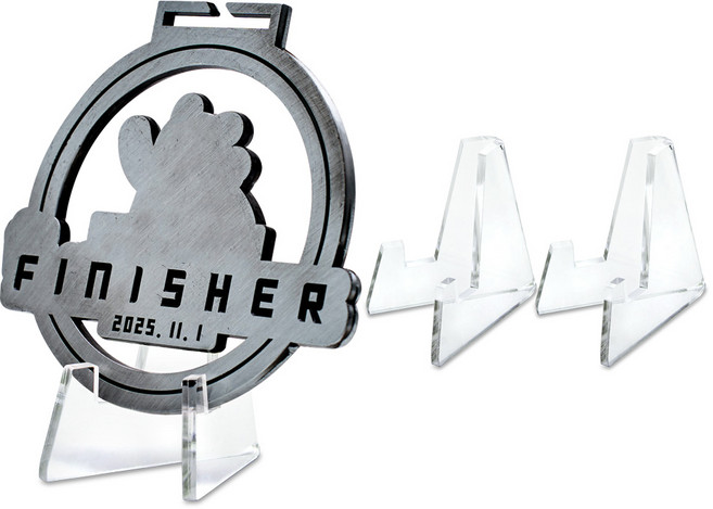 [100%투명] 스튜디오투명 아크릴 메달 거치대, 3개, 투명
