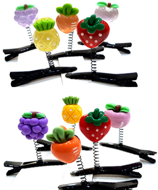 과일 야채 안테나핀 4개 안테나핀 스프링핀 행사용핀 축제용핀 과일핀 과일스프링핀 사과축제 포도축제 복숭아축제 딸기축제 집게핀 천사리본