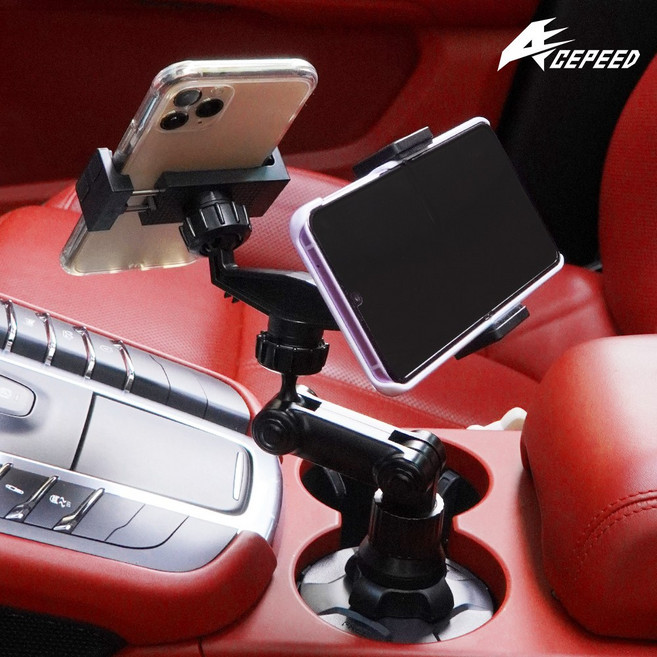 자동차 차량용 듀얼 휴대폰 핸드폰 거치대 용품 C25, 1개, C25-듀얼휴대폰거치대