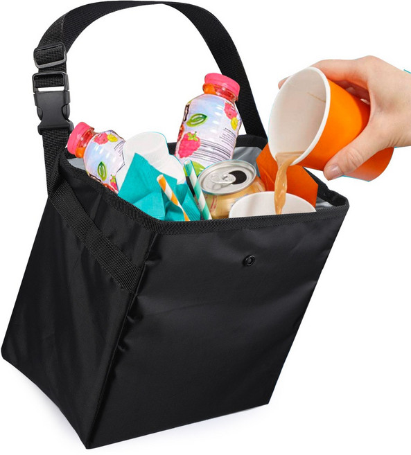 shopzy 차량용 완벽방수 쓰레기통 다용도정리함, 블랙