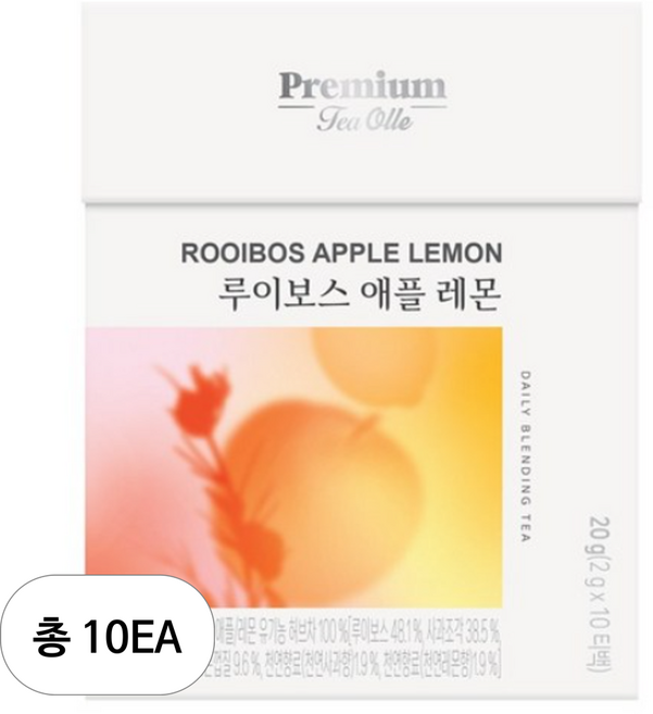 녹차원 블렌딩 허브티 루이보스 애플레몬, 2g, 10개, 10개입