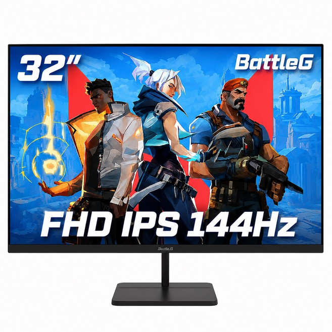 제이씨현 BattleG BG32GS FHD IPS 32인치 144Hz 게이밍 모니터, 무결점, 80cm